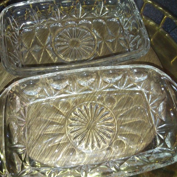 Crystal butter dish - Picture 1 of 7